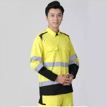 cottont fabric light refective security uniform miner factory worker uniform customized workwear factory OEM