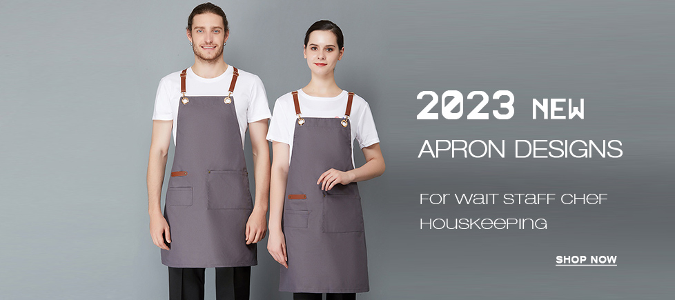 2023 new design apron halter apron for waiter chef housekeeping work