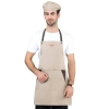Europe America new design long halter apron for waiter chef housekeeping work apron
