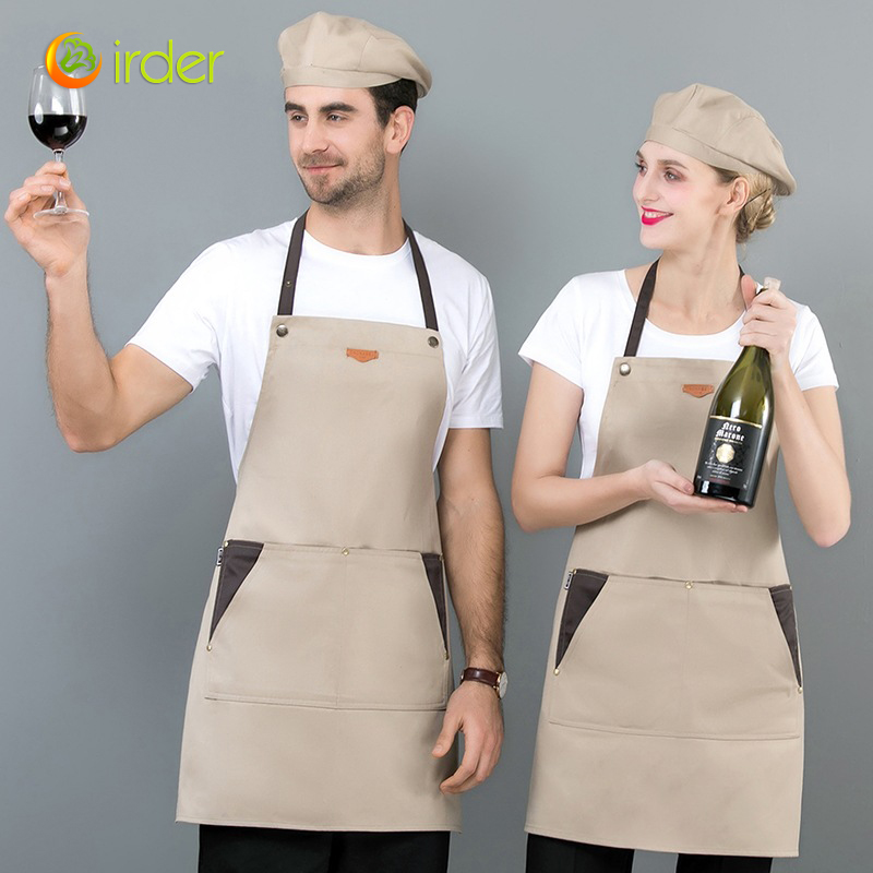 Europe America new design long halter apron for waiter chef housekeeping work apron