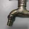 G1/2 fish pattern high quality alloy metal fast on tap garden faucet
