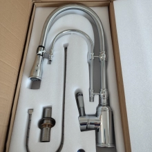 Europe design chrome finish dual outlets kitchen faucet basin tap