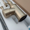Europe upgrade golden mat dual outlets kitchen faucet basin tap